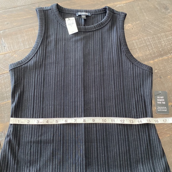 Express Ribbed Black Sleeveless Maxi Dress - Picture 11 of 11